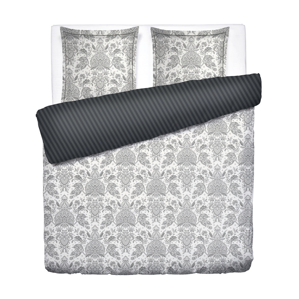 Duvet cover + pillowcase cotton satin - Élégance persane Beige