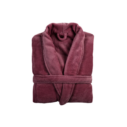 <p>Robe de chambre polyester -  Bordeaux</p>