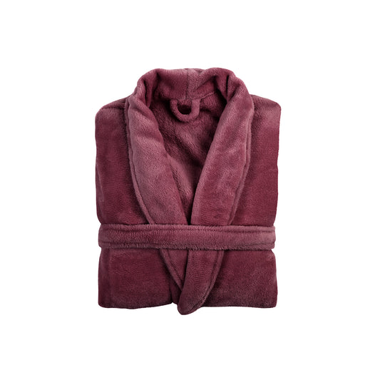 <p>Robe de chambre polyester -  Bordeaux</p>