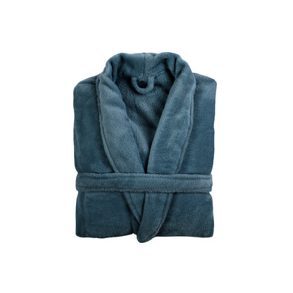 <p>Robe de chambre polyester -  Bleu</p>