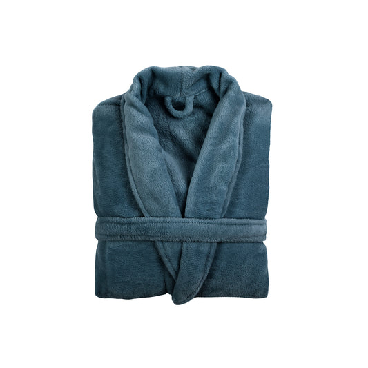 <p>Robe de chambre polyester -  Bleu</p>