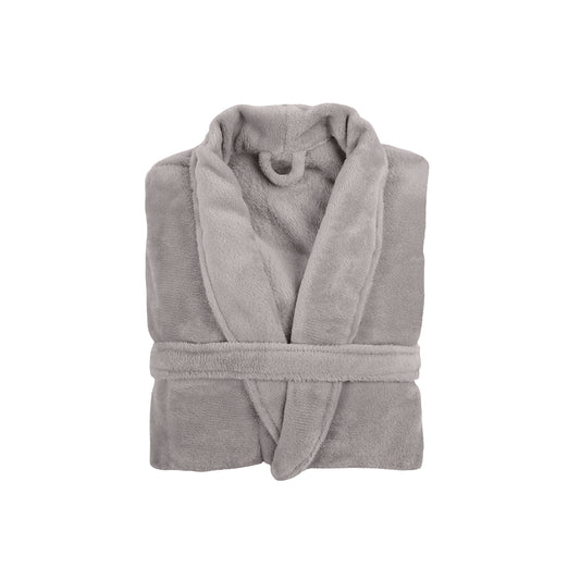 <p>Robe de chambre polyester -  Gris clair</p>