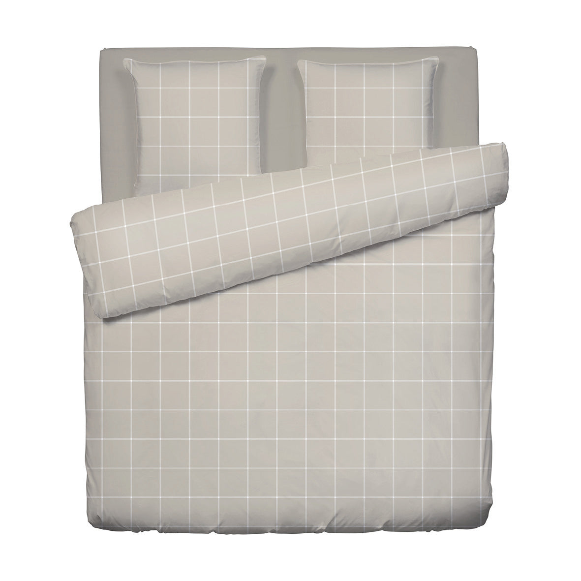 Duvet cover + pillowcase cotton satin - Aurélie Taupe