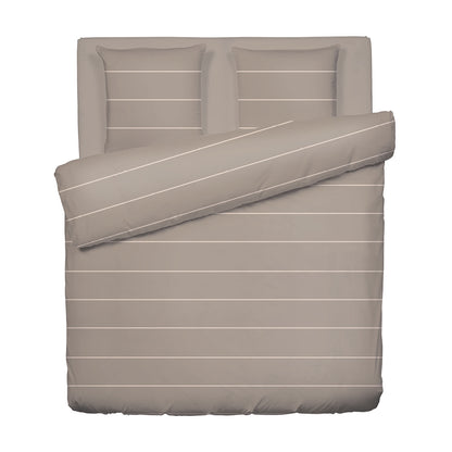 Duvet cover + pillowcase cotton satin - Lucien Taupe