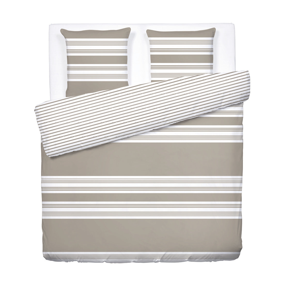Duvet cover + pillowcase cotton satin - Emilia Taupe