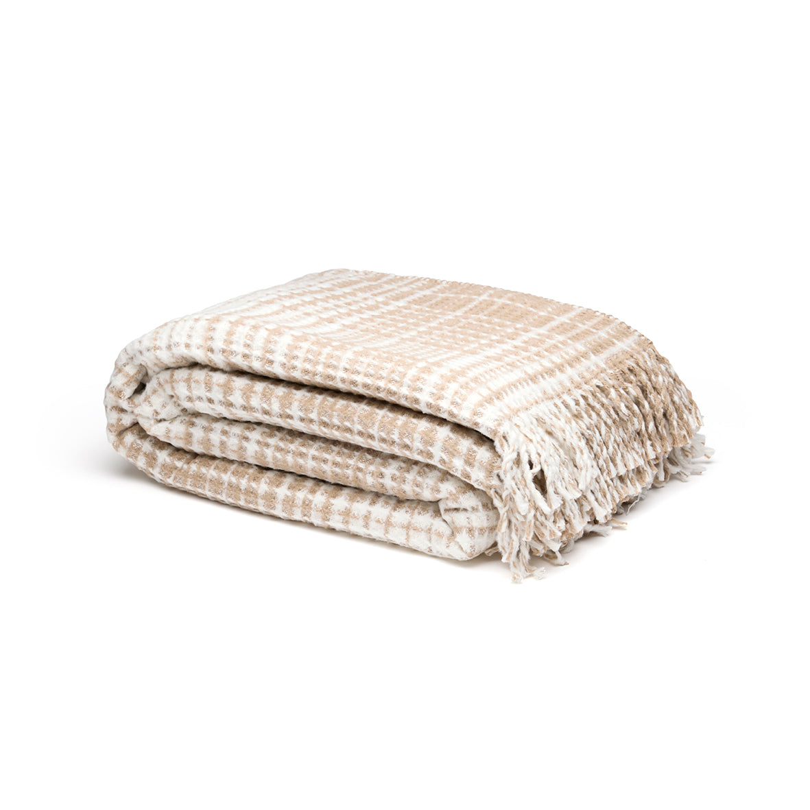 Woven plaid - Tartan Waffle Taupe - 130 x 170 cm