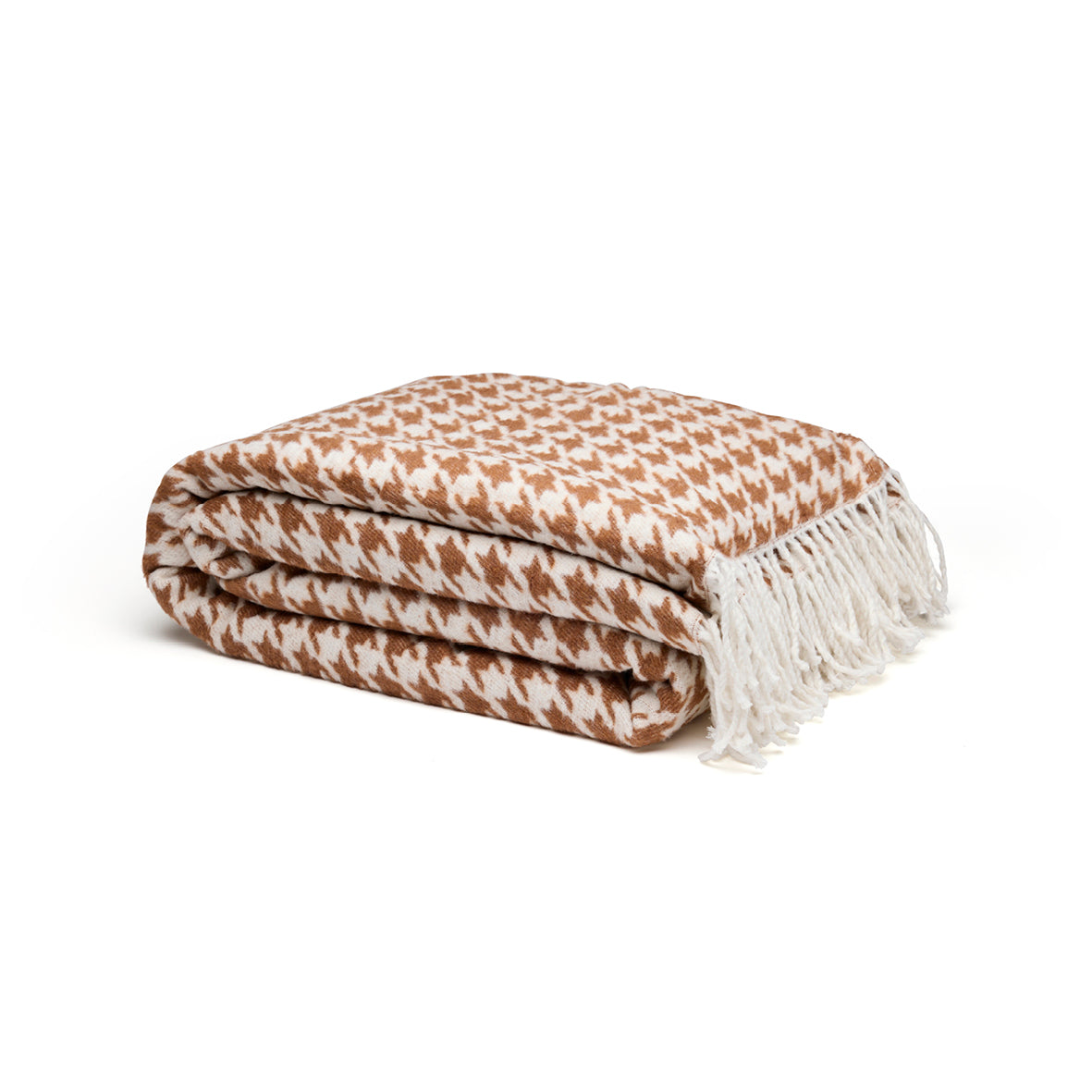 Woven plaid - Pied de poule Brown - 130 x 170 cm