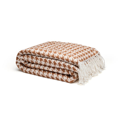 Woven plaid - Pied de poule Brown - 130 x 170 cm