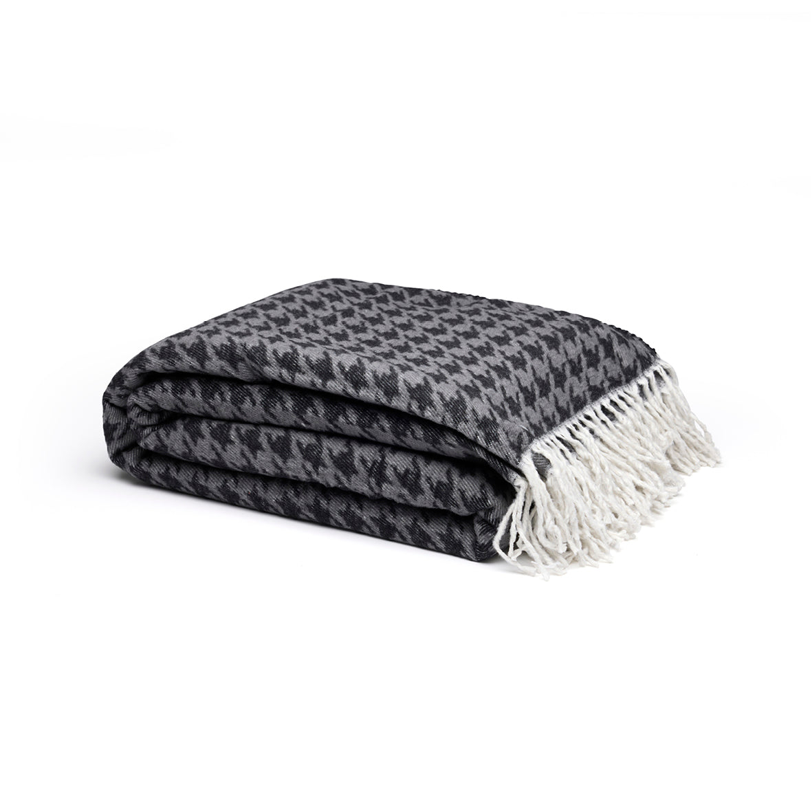 Woven plaid - Pied de poule Black / Dark grey - 130 x 170 cm