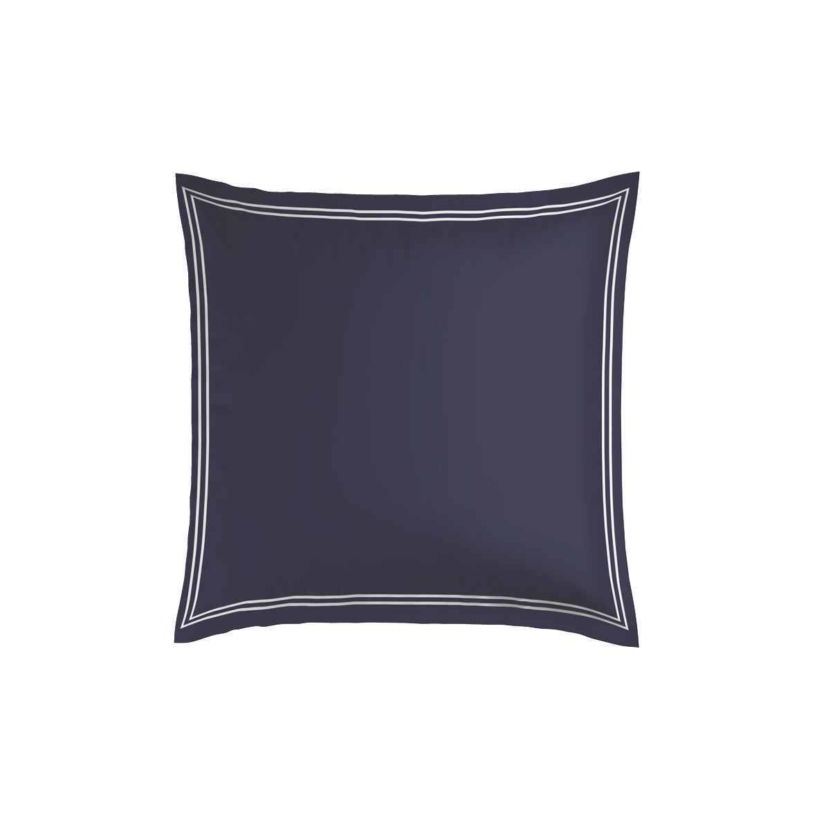 Pillowcase(s) cotton satin - Cannes White / Dark blue 2 x (63 x 63 cm)