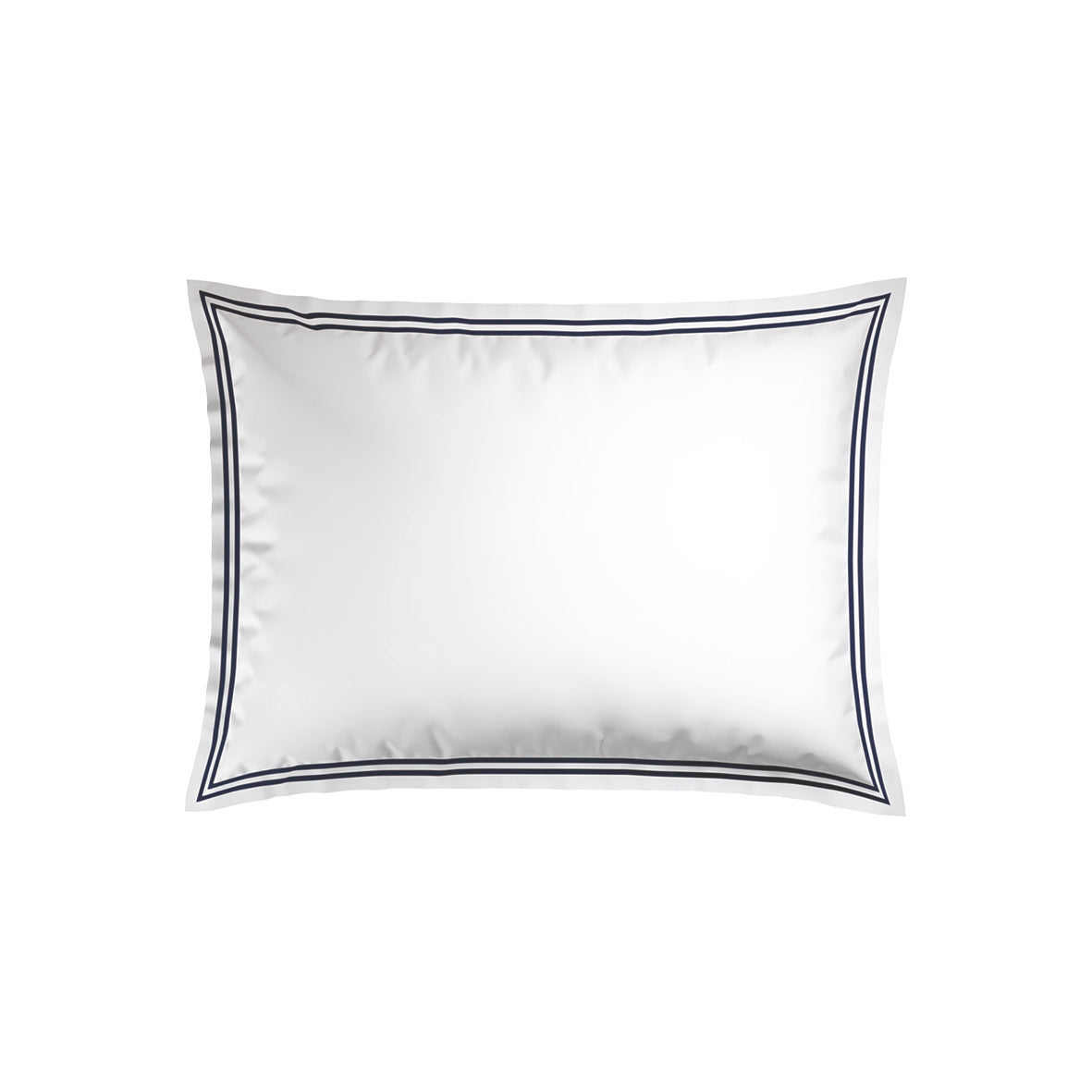 Pillowcase(s) cotton satin - Cannes Dark blue / White 2 x (50 x 70 cm)