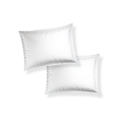 Pillowcase(s) cotton satin - Cannes White / White
