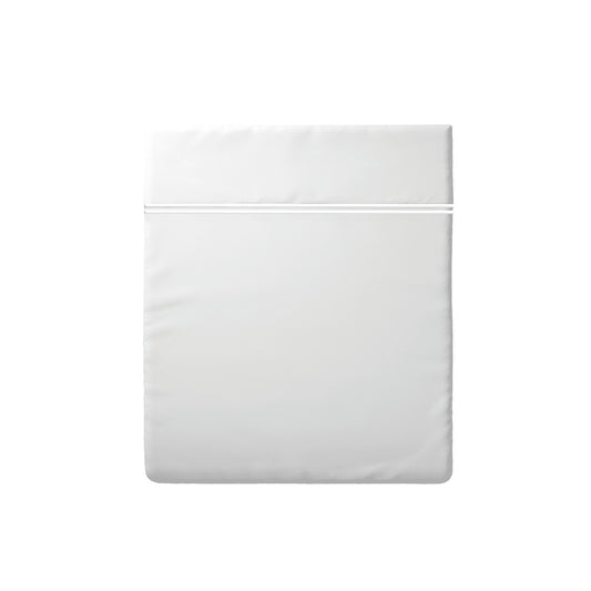 Flat sheet cotton satin - Cannes White / White