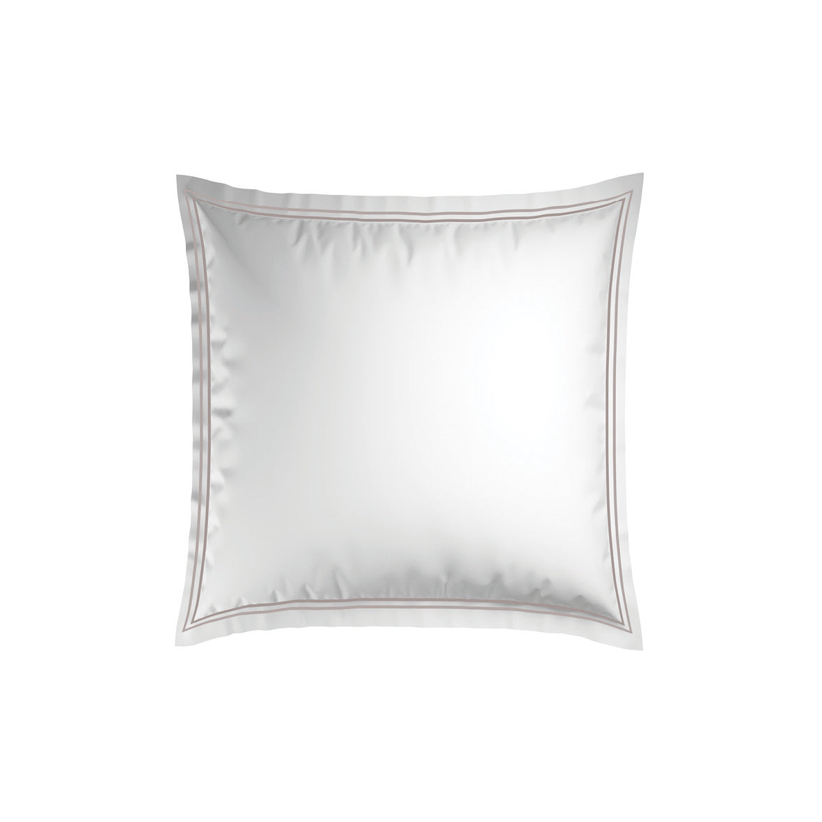 Pillowcase(s) cotton satin - Cannes Taupe / White