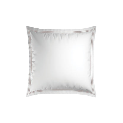 Pillowcase(s) cotton satin - Cannes Taupe / White