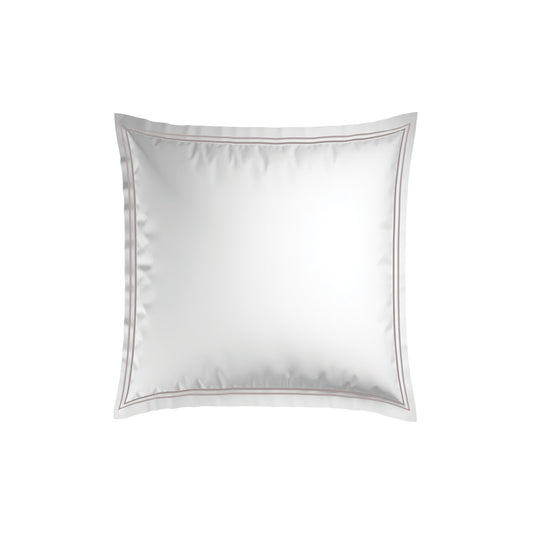 Pillowcase(s) cotton satin - Cannes Taupe / White