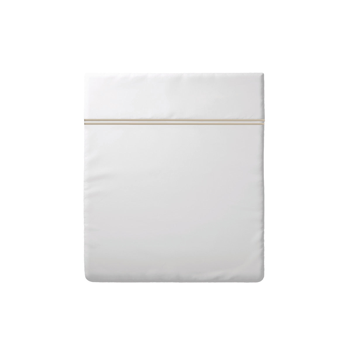 Flat sheet cotton satin - Cannes Taupe / White