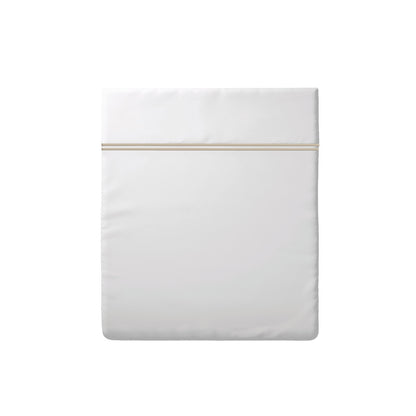 Flat sheet cotton satin - Cannes Taupe / White