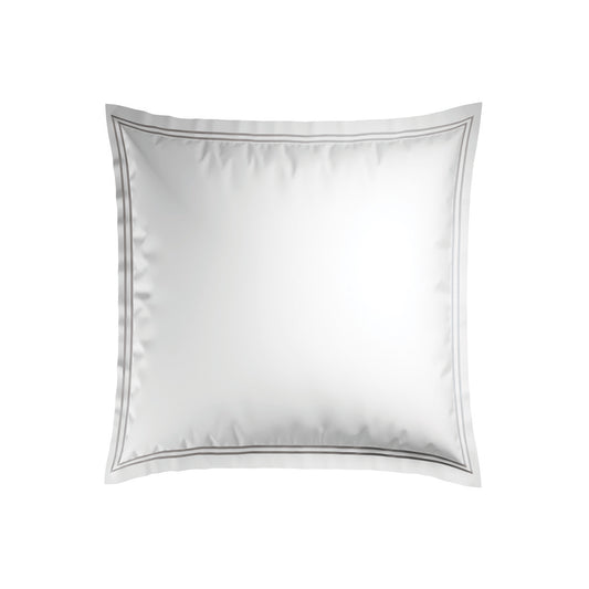 Pillowcase(s) cotton satin - Cannes Grey / White 2 x (63 x 63 cm)