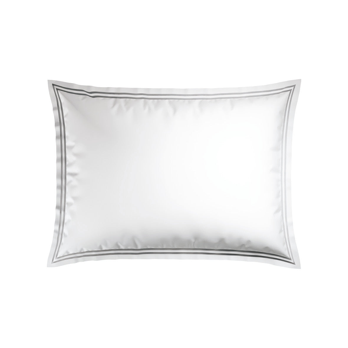 Pillowcase(s) cotton satin - Cannes Grey / White 2 x (50 x 70 cm)