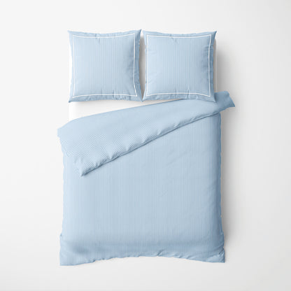 Duvet cover + pillowcase(s) cotton percale - Aix-Marseille Light blue
