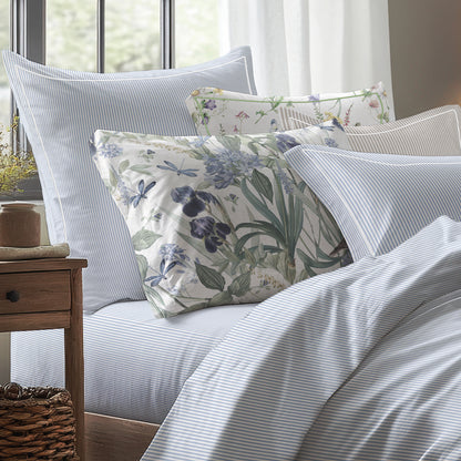 Duvet cover + pillowcase(s) cotton percale - Aix-Marseille Light blue