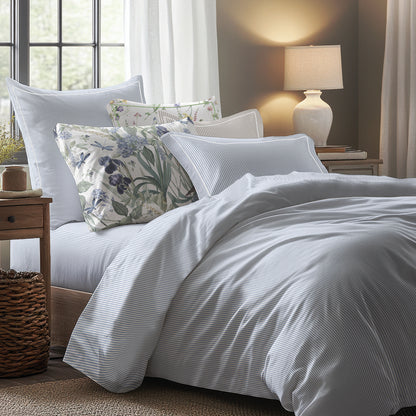 Pillowcase(s) cotton percale - Aix-Marseille Light blue