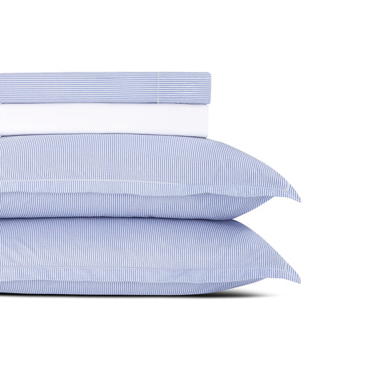 Sheet set cotton percale - Aix-Marseille Light blue