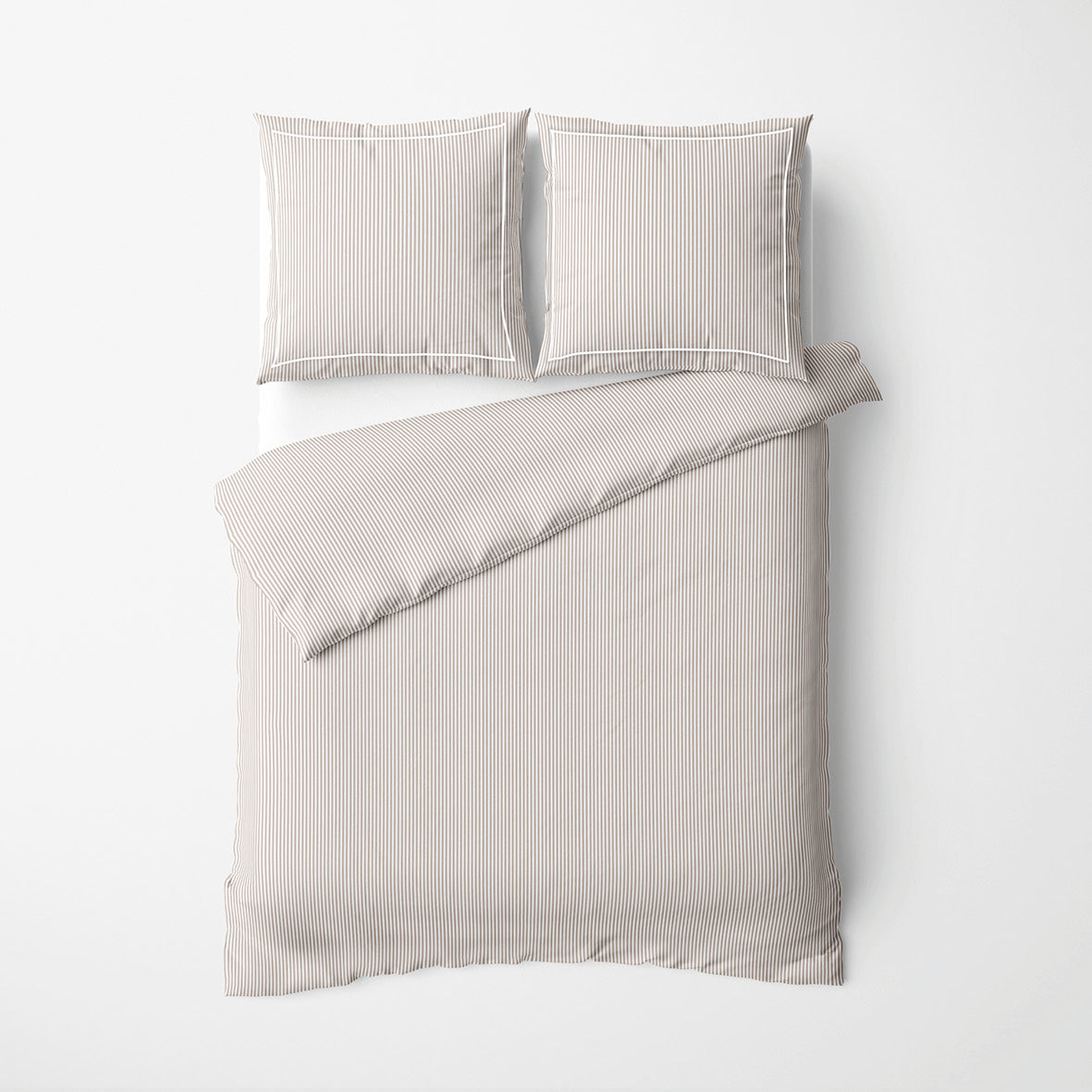 Duvet cover + pillowcase(s) cotton percale - Aix-Marseille Taupe