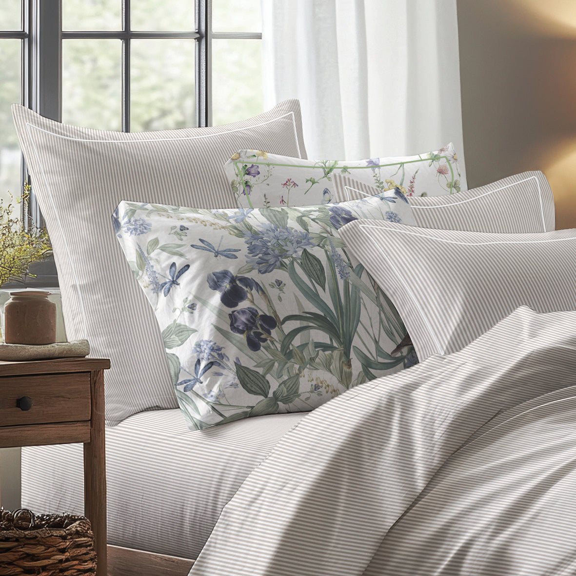 Duvet cover + pillowcase(s) cotton percale - Aix-Marseille Taupe