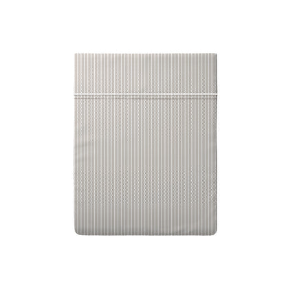 Flat sheet cotton percale - Aix-Marseille Taupe