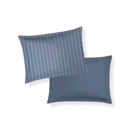 Pillowcase(s) cotton satin dobby stripe woven -  Blue