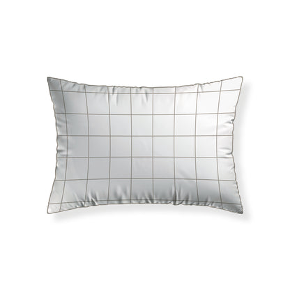 Pillowcase(s) cotton satin - Caroline White / Taupe