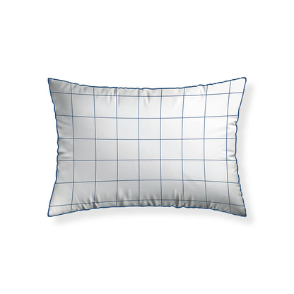 Pillowcase(s) cotton satin - Caroline White / Blue