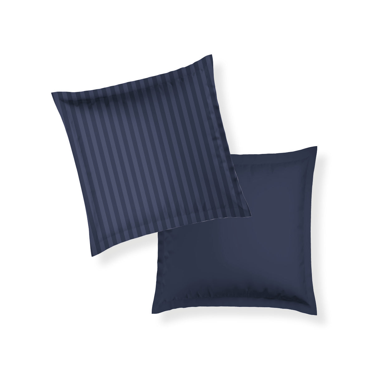Pillowcase(s) cotton satin dobby stripe woven -  Dark blue