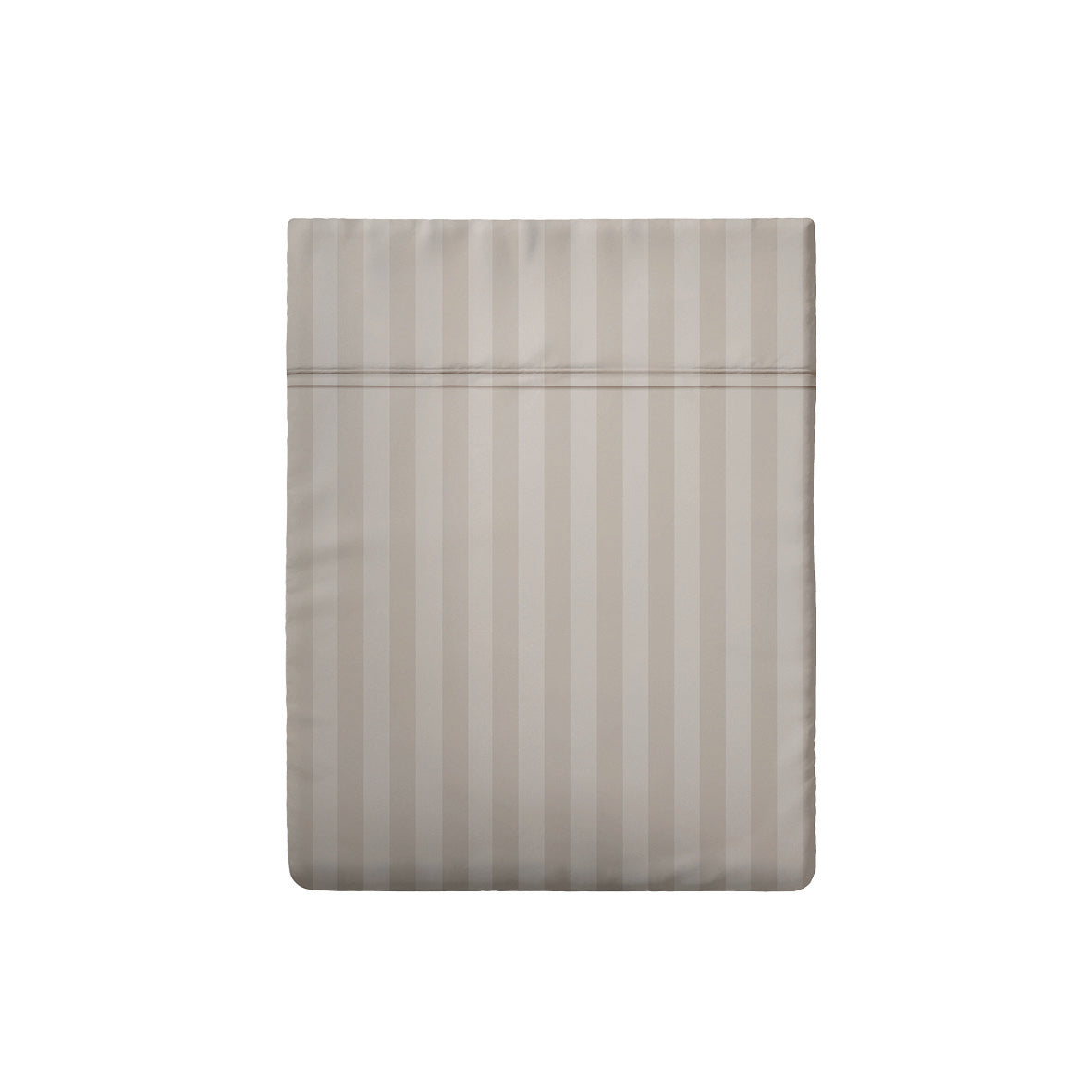 Flat sheet cotton satin dobby stripe woven - Taupe
