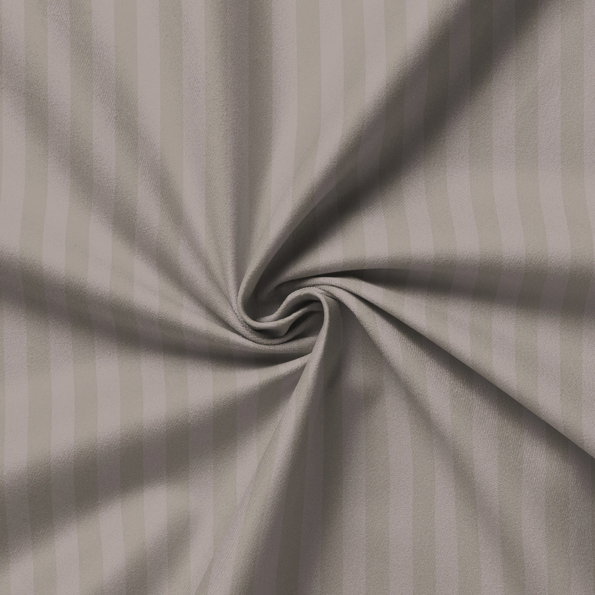 Flat sheet cotton satin dobby stripe woven - Taupe
