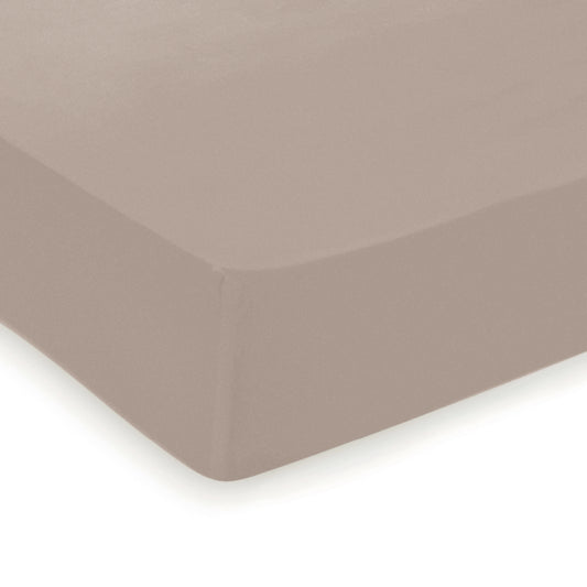 Fitted sheet cotton satin - Uni Taupe
