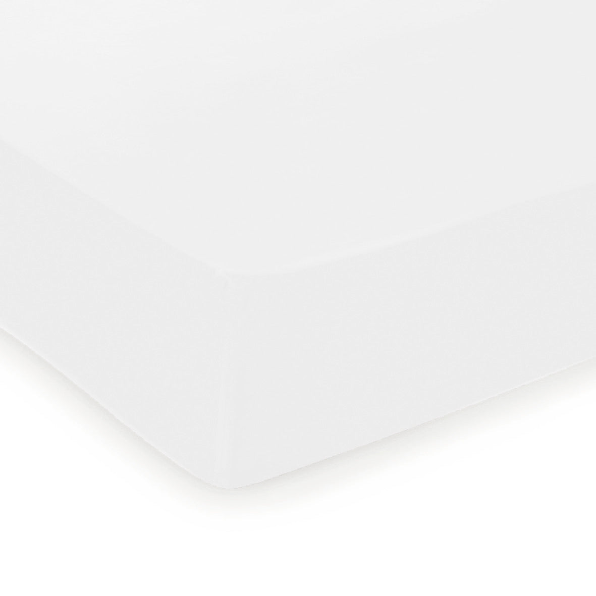 Fitted sheet cotton satin - Uni White