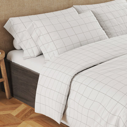 Fitted sheet cotton satin - Uni White