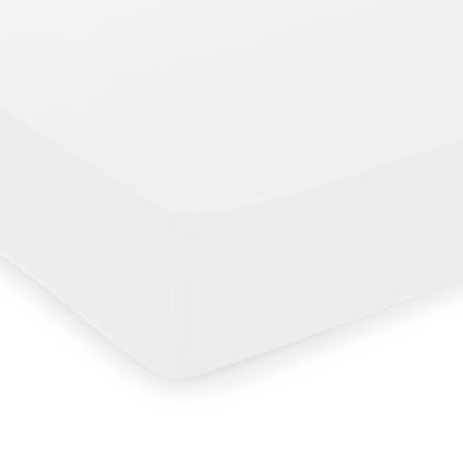 Fitted sheet cotton satin - Uni White 01