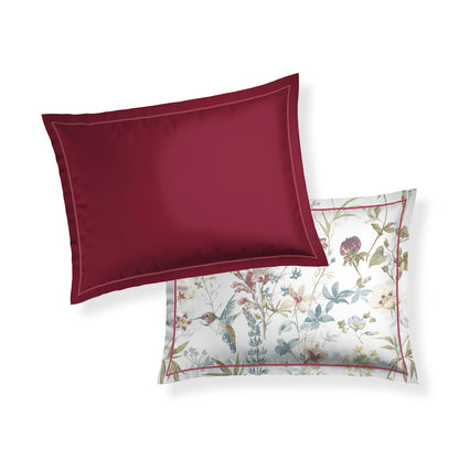 Pillowcase(s) cotton satin - Burgundy 2 x (50 x 70 cm)
