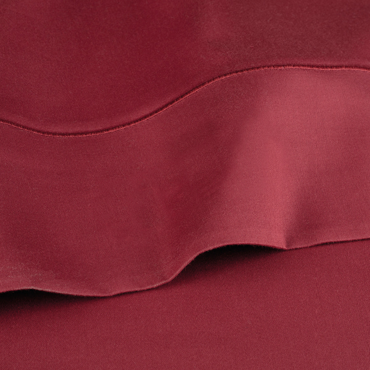 Flat sheet cotton satin - Uni Burgundy