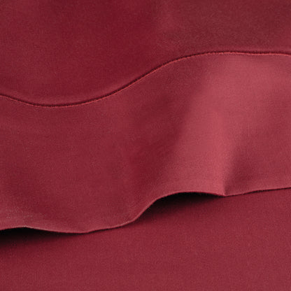 Flat sheet cotton satin - Uni Burgundy