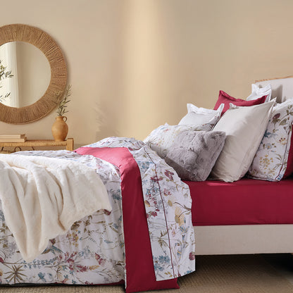 Sheet set cotton satin - Aile mélodique White