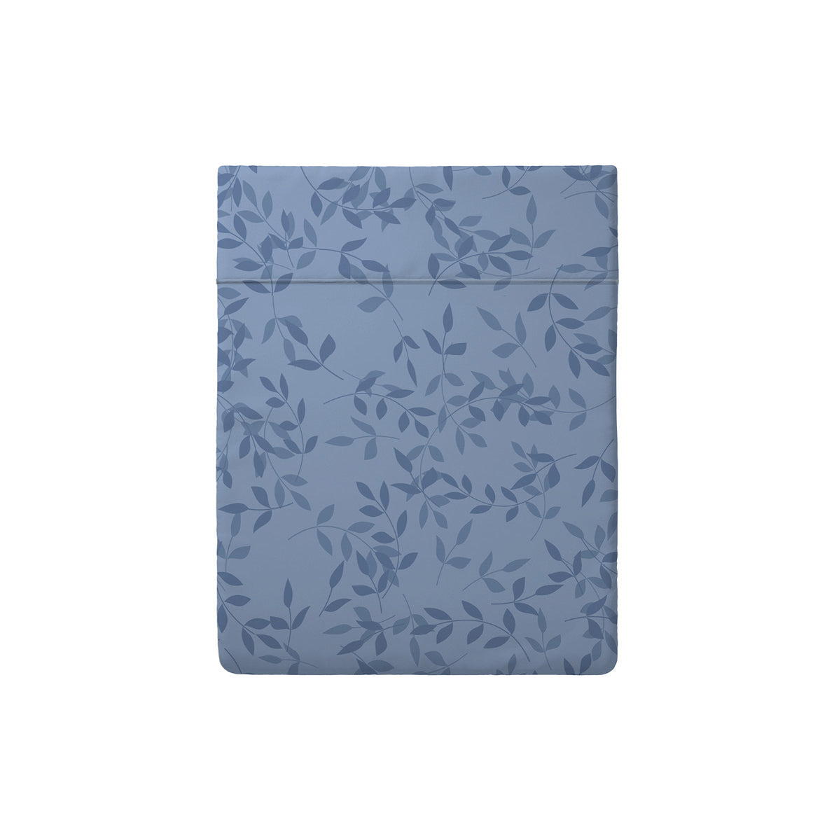 Flat sheet cotton satin - Frêne à fleurs Blue