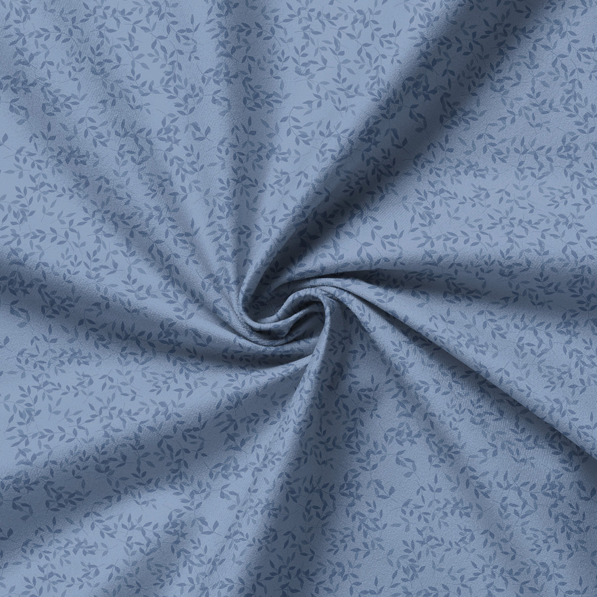 Flat sheet cotton satin - Frêne à fleurs Blue