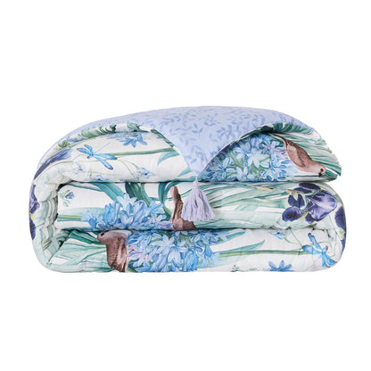 Quilt with tassels - Jardin du paradis White - 140 x 200 cm