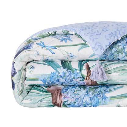 Quilt with tassels - Jardin du paradis White - 140 x 200 cm