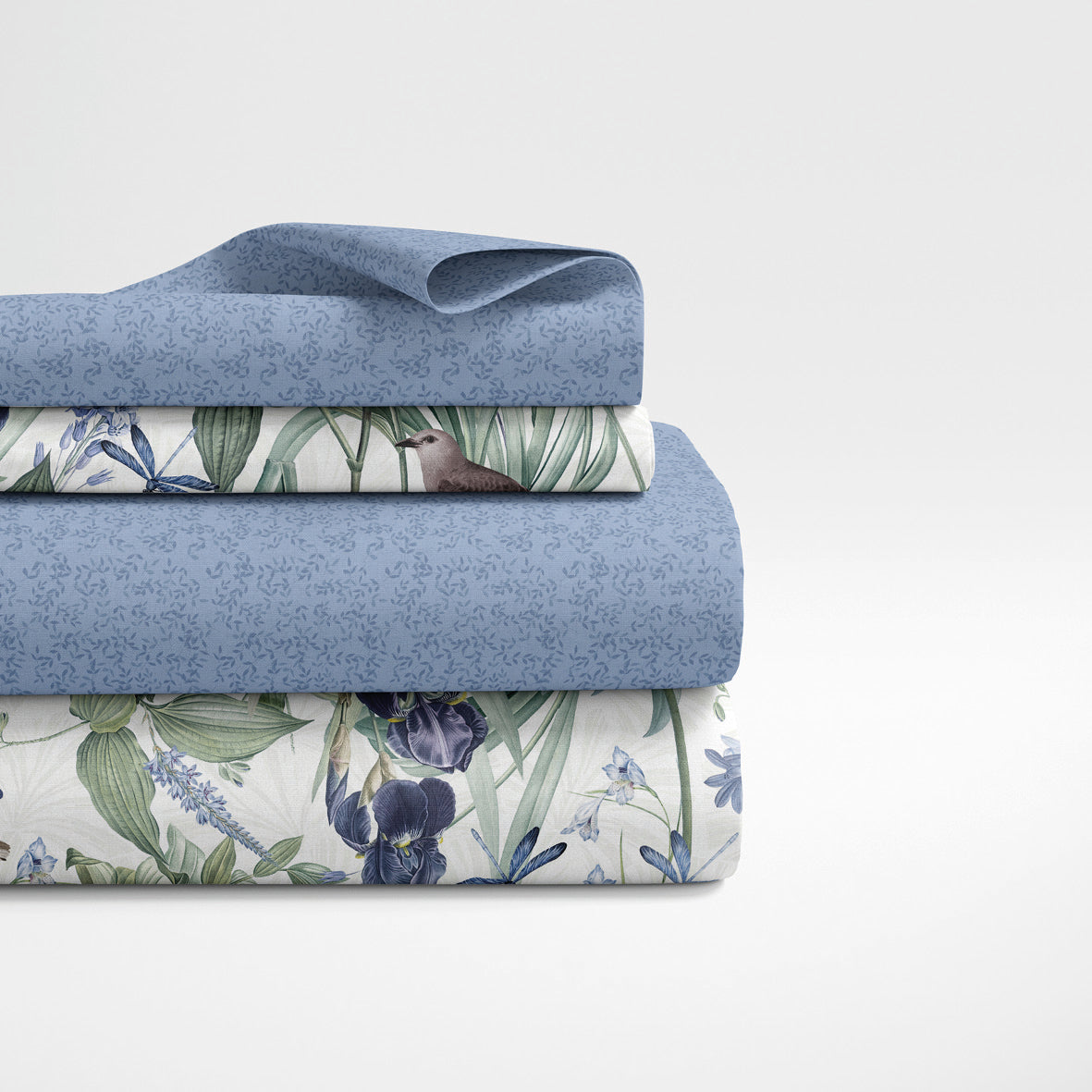 Sheet set cotton satin - Jardin du paradis White